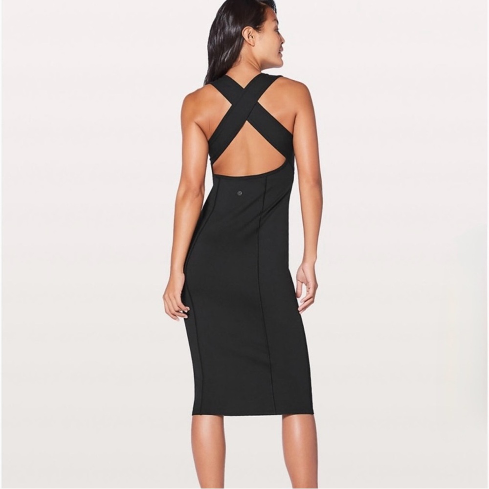 lululemon athletica Black Cross-Back Dress